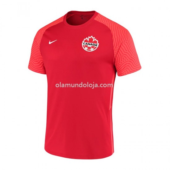 Camisola Canadá Hjemmebane Equipamento Primeiro 2022 Manga Corta